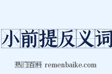 小前提反义词是什么意思的图片